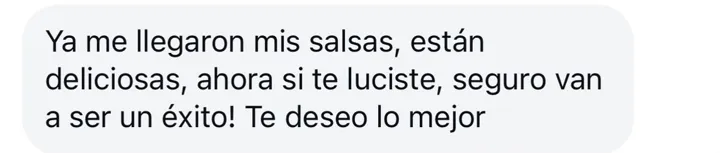 Mensaje de una clienta sobre La Viral