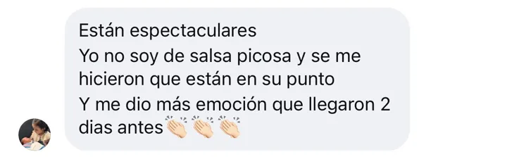 Mensaje de una clienta sobre La Viral